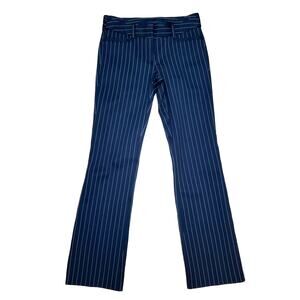 Amanda + Chelsea Blue Pinstripe Straight Leg Mid Rise Stretch Dress Pants 2P